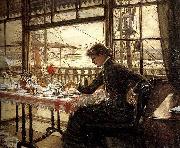 James Tissot Room Overlooking the Harbour oil painting